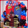 image:imageOutus Spider Web Arch Backdrop Cover Balloons Skyscraper City Boxes Set 72ft6ft Birthday Party Decorations for Photo Props Indoor Outdoor Cosplay Wedding Baby Shower Halloween Backdrop DecorSpider Web