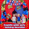 image:imageOutus Spider Web Arch Backdrop Cover Balloons Skyscraper City Boxes Set 72ft6ft Birthday Party Decorations for Photo Props Indoor Outdoor Cosplay Wedding Baby Shower Halloween Backdrop DecorSpider Web