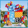 image:imageOutus Spider Web Arch Backdrop Cover Balloons Skyscraper City Boxes Set 72ft6ft Birthday Party Decorations for Photo Props Indoor Outdoor Cosplay Wedding Baby Shower Halloween Backdrop DecorCartoon