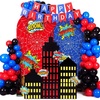 image:imageOutus Spider Web Arch Backdrop Cover Balloons Skyscraper City Boxes Set 72ft6ft Birthday Party Decorations for Photo Props Indoor Outdoor Cosplay Wedding Baby Shower Halloween Backdrop DecorSpider Web