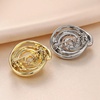 image:image1 PCS Gold Spiral Swirl Brooch Women Minimalist Anniversary Fashion Pins1 Gold 1 Silver