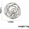 image:image1 PCS Gold Spiral Swirl Brooch Women Minimalist Anniversary Fashion Pins1 Gold 1 Silver