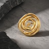 image:image1 PCS Gold Spiral Swirl Brooch Women Minimalist Anniversary Fashion Pins2 Gold