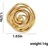 image:image1 PCS Gold Spiral Swirl Brooch Women Minimalist Anniversary Fashion Pins2 Gold