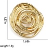 image:image1 PCS Gold Spiral Swirl Brooch Women Minimalist Anniversary Fashion PinsGold