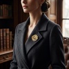 image:image1 PCS Gold Spiral Swirl Brooch Women Minimalist Anniversary Fashion PinsGold