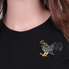 image:imageCock Rooster Brooch Pins Multicolor Crystal Brooches for Womenblack