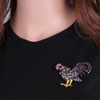 image:imageCock Rooster Brooch Pins Multicolor Crystal Brooches for Womenpurple