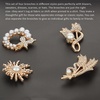 image:imageCrystal Pearl Brooches and Pins for Women Wedding Christmas Teacher Appreciation GiftPearlGold