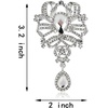 image:imageEzing 6 Pcs Rhinestone Crystal Brooch Set for Wedding Bridal Bouquet Jewelry Brooches Lot