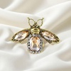 image:imageGBAHFY Vintage Bee Brooch Crystal Rhinestone Gold Tone Insect Lapel Pin Multi Gem Statement Brooch for Women Clothing Scarf Bag AccessoriesBrown