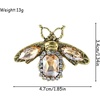 image:imageGBAHFY Vintage Bee Brooch Crystal Rhinestone Gold Tone Insect Lapel Pin Multi Gem Statement Brooch for Women Clothing Scarf Bag AccessoriesBrown