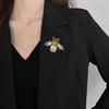 image:imageGBAHFY Vintage Bee Brooch Crystal Rhinestone Gold Tone Insect Lapel Pin Multi Gem Statement Brooch for Women Clothing Scarf Bag AccessoriesBrown