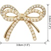 image:imageGold Brooch for Women Elegant Bow Brooch Pin Vintage Brooches for Women Fashion Large Ribbon Knot Jewelry Lapel PinGold Pearl