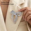 image:imageGold Brooch for Women Elegant Bow Brooch Pin Vintage Brooches for Women Fashion Large Ribbon Knot Jewelry Lapel PinSilver
