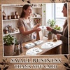image:imageOutus 1200 Pcs Mini Thank You Cards Small Business Thank You Cards Bulk 2 x 35 Inches Business Stock for Your Order for Customer Package InsertsBrownKraft StyleWhite