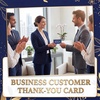 image:imageOutus 1200 Pcs Mini Thank You Cards Small Business Thank You Cards Bulk 2 x 35 Inches Business Stock for Your Order for Customer Package InsertsBrownKraft StyleDeep Blue