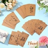image:imageOutus 1200 Pcs Mini Thank You Cards Small Business Thank You Cards Bulk 2 x 35 Inches Business Stock for Your Order for Customer Package InsertsBrownKraft StyleBrown