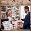 image:imageOutus 1200 Pcs Mini Thank You Cards Small Business Thank You Cards Bulk 2 x 35 Inches Business Stock for Your Order for Customer Package InsertsBrownKraft StyleWhite