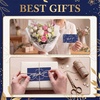 image:imageOutus 1200 Pcs Mini Thank You Cards Small Business Thank You Cards Bulk 2 x 35 Inches Business Stock for Your Order for Customer Package InsertsBrownKraft StyleDeep Blue