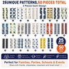 image:imageOutus 20 Pcs Straw Carrying Case Chopstick Bag Canvas Nature Beige MixClassic Blue Mix