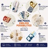 image:imageOutus 20 Pcs Straw Carrying Case Chopstick Bag Canvas Nature Beige MixClassic Blue Mix