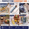 image:imageOutus 20 Pcs Straw Carrying Case Chopstick Bag Canvas Nature Beige MixClassic Blue Mix