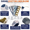 image:imageOutus 20 Pcs Straw Carrying Case Chopstick Bag Canvas Nature Beige MixClassic Blue Mix