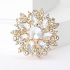 image:imageTrendy Large Rhinestone Flower Brooches 8color for Women Luxury Office Party Casual Pins Jewelry Accessories GiftsGolden