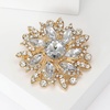 image:imageTrendy Large Rhinestone Flower Brooches 8color for Women Luxury Office Party Casual Pins Jewelry Accessories GiftsGolden