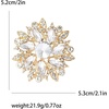 image:imageTrendy Large Rhinestone Flower Brooches 8color for Women Luxury Office Party Casual Pins Jewelry Accessories GiftsGolden