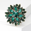 image:imageTrendy Large Rhinestone Flower Brooches 8color for Women Luxury Office Party Casual Pins Jewelry Accessories GiftsGreen