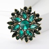 image:imageTrendy Large Rhinestone Flower Brooches 8color for Women Luxury Office Party Casual Pins Jewelry Accessories GiftsGreen