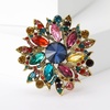 image:imageTrendy Large Rhinestone Flower Brooches 8color for Women Luxury Office Party Casual Pins Jewelry Accessories GiftsMulticolor