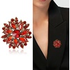 image:imageTrendy Large Rhinestone Flower Brooches 8color for Women Luxury Office Party Casual Pins Jewelry Accessories GiftsRed