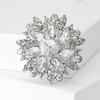 image:imageTrendy Large Rhinestone Flower Brooches 8color for Women Luxury Office Party Casual Pins Jewelry Accessories GiftsSilvery