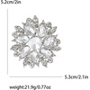 image:imageTrendy Large Rhinestone Flower Brooches 8color for Women Luxury Office Party Casual Pins Jewelry Accessories GiftsSilvery