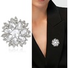 image:imageTrendy Large Rhinestone Flower Brooches 8color for Women Luxury Office Party Casual Pins Jewelry Accessories GiftsSilvery