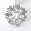 image:imageTrendy Large Rhinestone Flower Brooches 8color for Women Luxury Office Party Casual Pins Jewelry Accessories GiftsSilvery