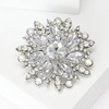 image:imageTrendy Large Rhinestone Flower Brooches 8color for Women Luxury Office Party Casual Pins Jewelry Accessories GiftsSilvery