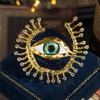 image:imageVintage Evil Eye Brooch Pin Good Lucky Crystal CZ Evil Eye Lapel Pin for Women Unique Rhinestone Big Devils Eye Brooch Wedding Party Birthday Coat Suit Dress Accessories Giftsgreen