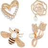 image:imageCrystal Pearl Brooches and Pins for Women Wedding Christmas Teacher Appreciation Gift3 colors