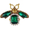 image:imageGBAHFY Vintage Bee Brooch Crystal Rhinestone Gold Tone Insect Lapel Pin Multi Gem Statement Brooch for Women Clothing Scarf Bag AccessoriesGreen