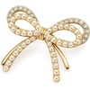 image:imageGold Brooch for Women Elegant Bow Brooch Pin Vintage Brooches for Women Fashion Large Ribbon Knot Jewelry Lapel PinGold Pearl