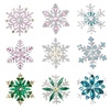 image:imageHalloween Thanksgiving Fall Christmas Theme Crystal Brooch Set with Rhinestone Crystal Halloween Thanksgiving Fall Christmas OrnamentSnowflake