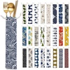 image:imageOutus 20 Pcs Straw Carrying Case Chopstick Bag Canvas Nature Beige MixClassic Blue Mix