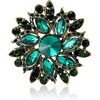 image:imageTrendy Large Rhinestone Flower Brooches 8color for Women Luxury Office Party Casual Pins Jewelry Accessories GiftsGreen