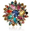 image:imageTrendy Large Rhinestone Flower Brooches 8color for Women Luxury Office Party Casual Pins Jewelry Accessories GiftsMulticolor