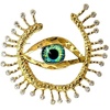 image:imageVintage Evil Eye Brooch Pin Good Lucky Crystal CZ Evil Eye Lapel Pin for Women Unique Rhinestone Big Devils Eye Brooch Wedding Party Birthday Coat Suit Dress Accessories Giftsgreen