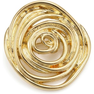 image:image1 PCS Gold Spiral Swirl Brooch Women Minimalist Anniversary Fashion PinsGold